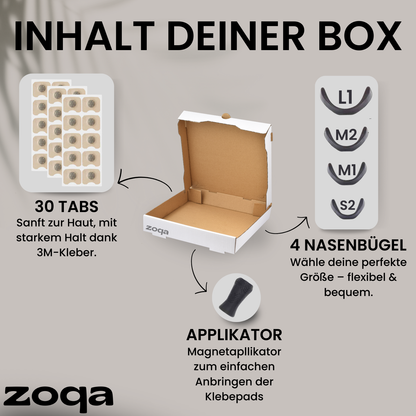 Magnetische Nasenstrips | Zoqa Starterpaket